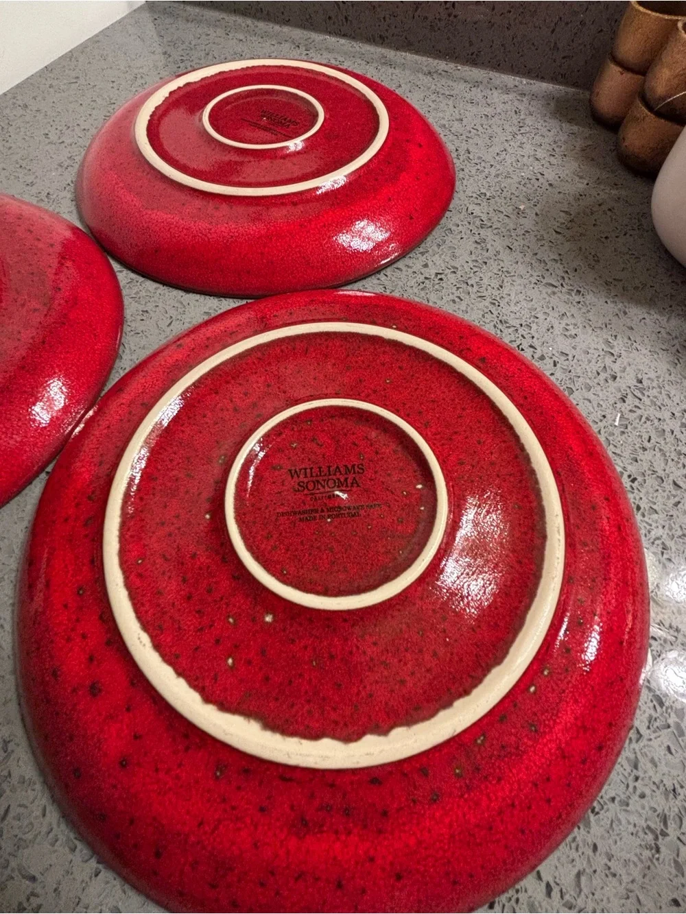 3 Red Ceramic Dinner Plate - Vibrant Red Williams Sonoma